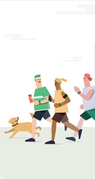 samsung health launch screen