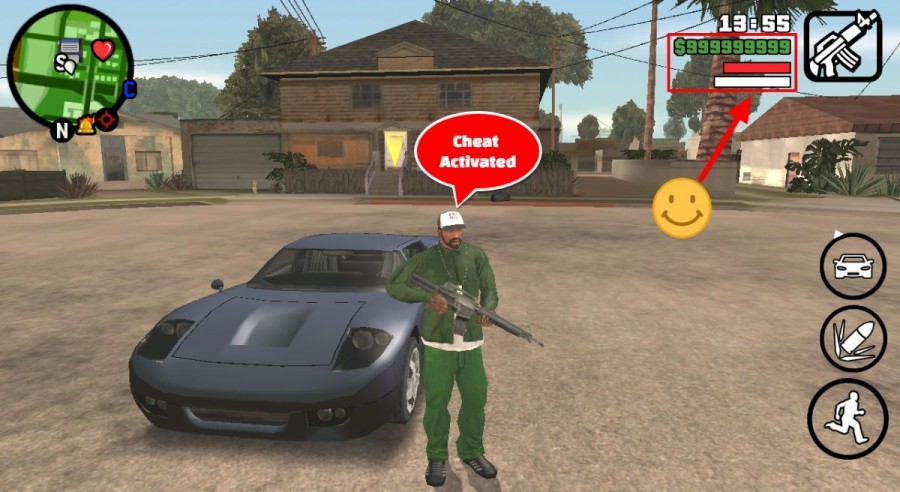 How to Use JCheater in GTA San Andreas for Android