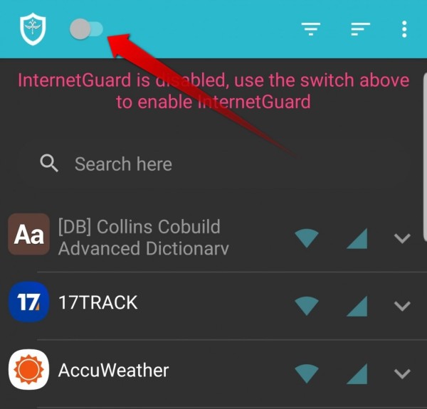 Enable InternetGuard