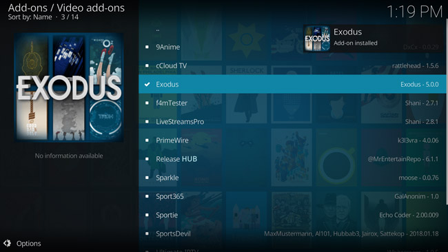 Here is How To Install & Use Exodus Addon on Kodi