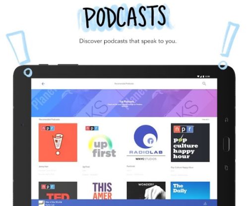 Pandora podcasts section let you discover latest podcasts from your favorites