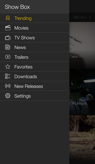 show box app android sidebar