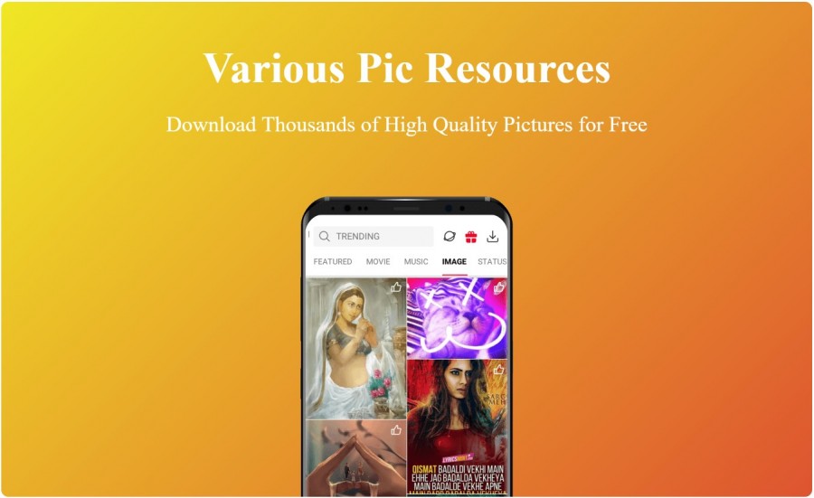 download high quality pictures and photos with vidmate