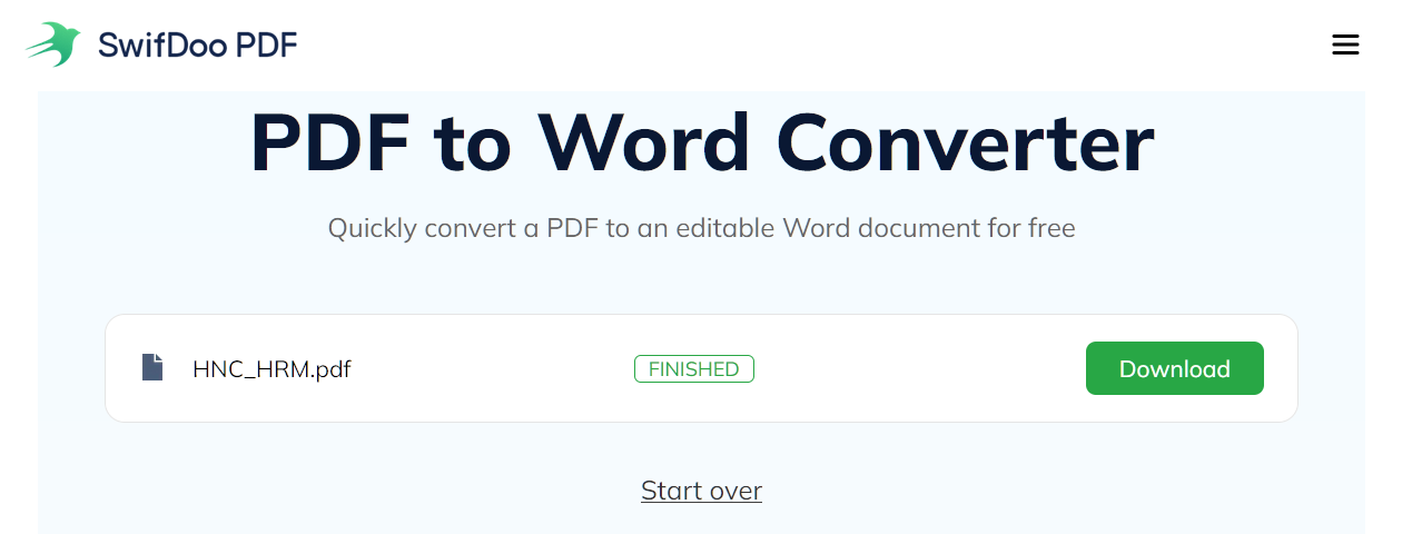 How To Convert PDF File to Word Doc with SwifDoo