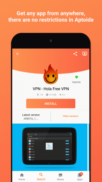 aptoide hola vpn app