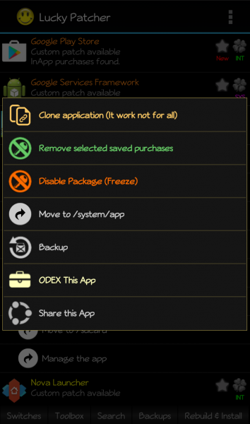 Netbew Lucky Patcher APK by ChelpuS Tools Menu