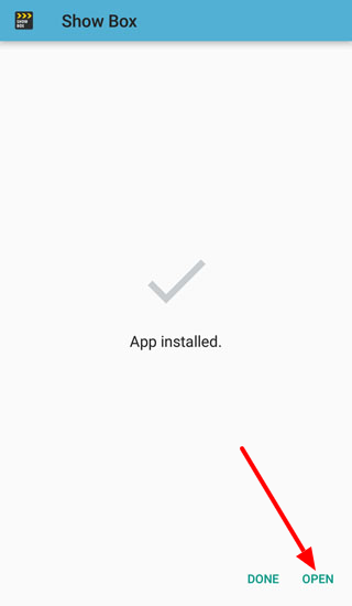 showbox app installed