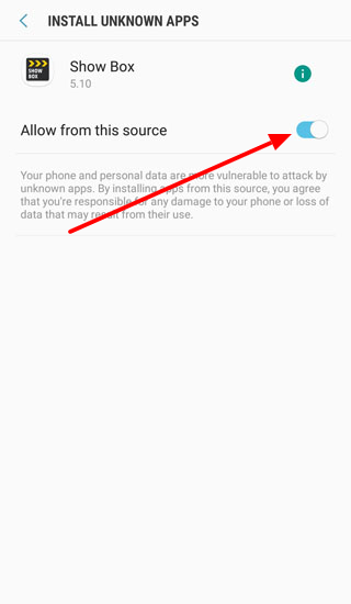 apk show box update android allow unknown sources